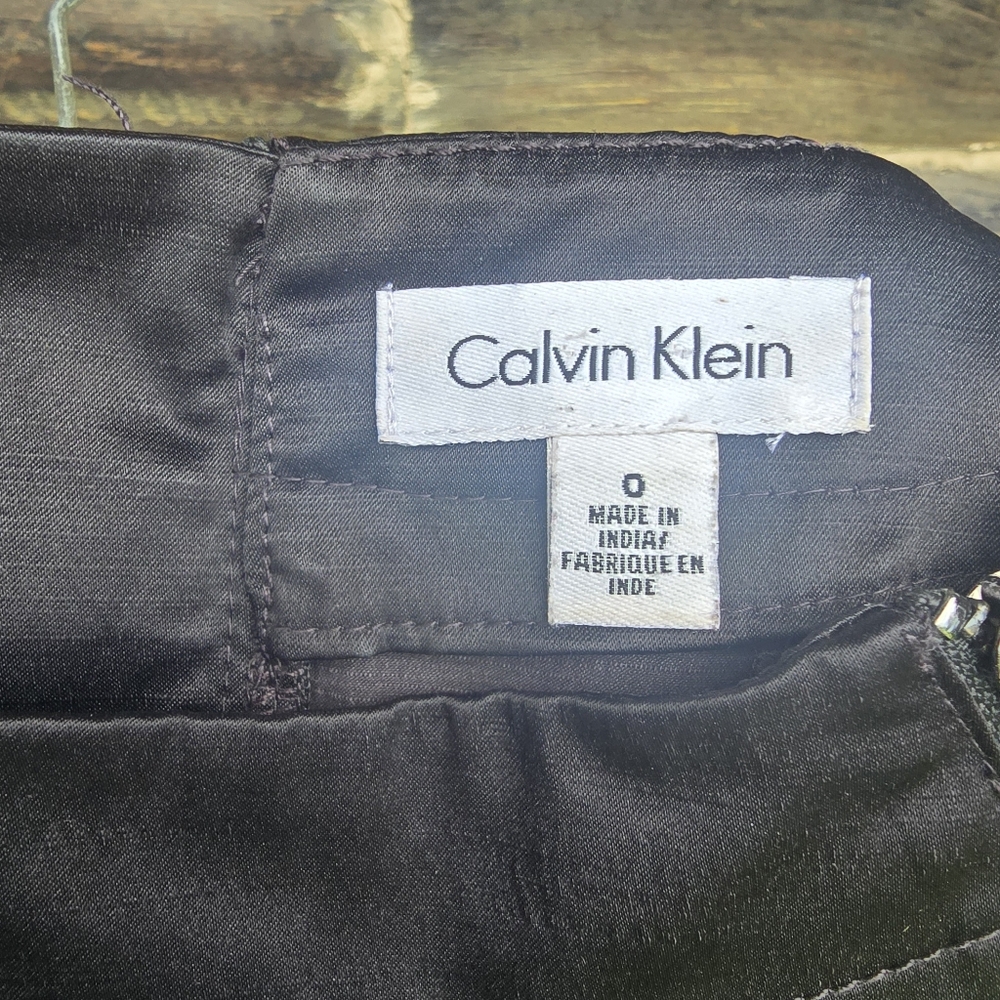 Calvin Klein Women's Little Black Dress with Zipper Details Size 0 - Picture 7 of 8